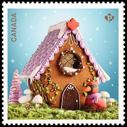 canada stamp 3466a holiday gingerbread houses 2024