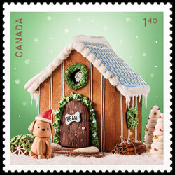 canada stamp 3466b holiday gingerbread houses 1 40 2024
