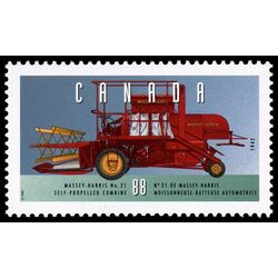 canada stamp 1552f massey harris no 21 self propelled combine 1942 88 1995