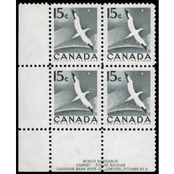 canada stamp 343 gannet 15 1954 PB LL %233