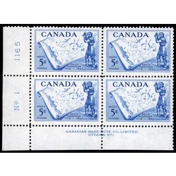 canada stamp 370 thompson and map 5 1957 PB LL %231