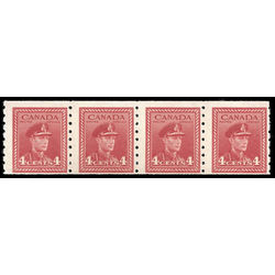 canada stamp 267 strip king george vi 1943