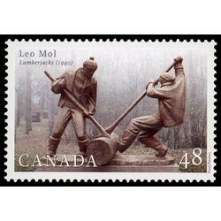 canada stamp 1955 lumberjacks by leo mol 48 2002