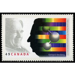 canada stamp 2061 dr gerhard herzberg 1971 laureate and molecular structures 49 2004