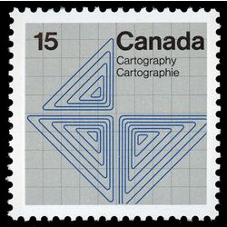 canada stamp 585p cartography contour lines 15 1972
