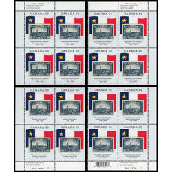canada stamp 2119 grand pre stamp of 1930 and acadian flag 50 2005 PB SET