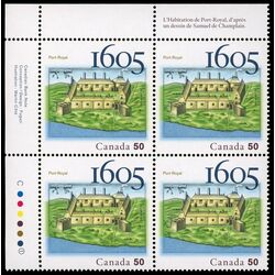 canada stamp 2115 samuel de champlain s drawing of settlement 50 2005 PB UL