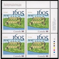 canada stamp 2115 samuel de champlain s drawing of settlement 50 2005 PB UR