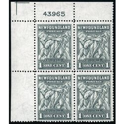 newfoundland stamp 253 codfish 1 1942 PB UL %2343965