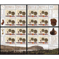 canada stamp 2403 map artifacts coins beades 57 2010 PB SET