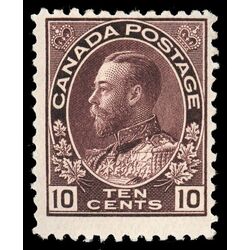 canada stamp 116a king george v 10 1912 M F 009