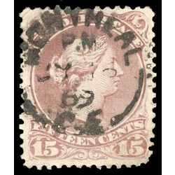 canada stamp 29b queen victoria 15 1868 U VF 019