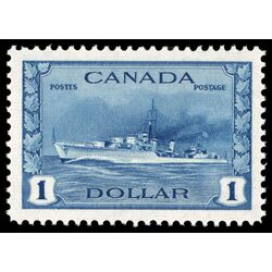 canada stamp 262 tribal class destroyer royal canadian navy 1 1942 M VFNH 032