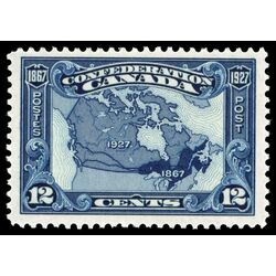 canada stamp 145 map of canada 1867 1927 12 1927 M VFNH 016