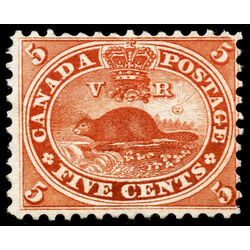 canada stamp 15 beaver 5 1859 M F 090