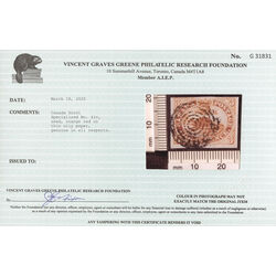 canada stamp 4 beaver 3d 1852 U F VF 141