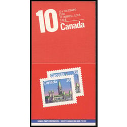 canada stamp bk booklets bk101 houses of parliament 1988