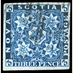 nova scotia stamp 3 pence issue 3d 1851 U VF 020