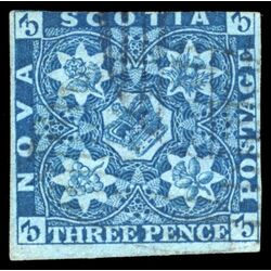 nova scotia stamp 3 pence issue 3d 1851 U F 022