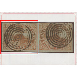canada stamp 1 beaver 3d 1851 U F VF 066