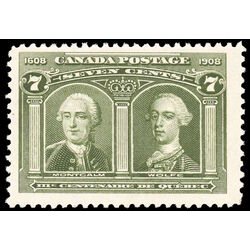 canada stamp 100 montcalm wolfe 7 1908 M F VF 083