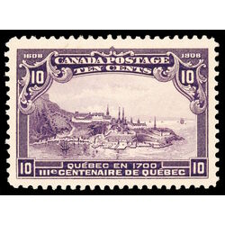 canada stamp 101 quebec in 1700 10 1908 M VF 062