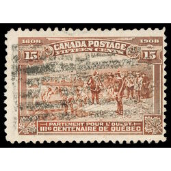 canada stamp 102 champlain s departure 15 1908 U F 068