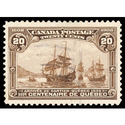 canada stamp 103 cartier s arrival 20 1908 U XF 062