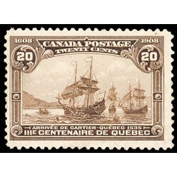 canada stamp 103 cartier s arrival 20 1908 M F VF 063