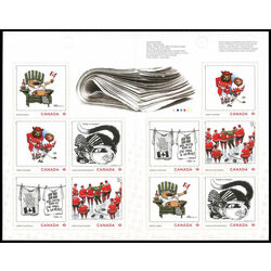 canada stamp bk booklets bk771 editorial cartoonists 2021