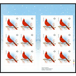 canada stamp bk booklets bk803 cardinal 2022