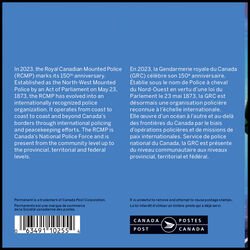 canada stamp bk booklets bk814 rcmp 150th anniversary 2023