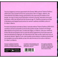 canada stamp bk booklets bk815 thelma chalifoux 2023