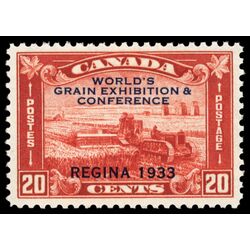 canada stamp 203 harvesting wheat overprint 20 1933 M XFNH 045