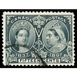 canada stamp 58 queen victoria diamond jubilee 15 1897 U F VF 064