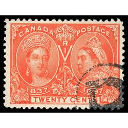 canada stamp 59 queen victoria diamond jubilee 20 1897 U VF 075