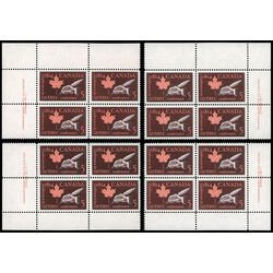 canada stamp 432 quil and maple leaf 5 1964 PB SET %231