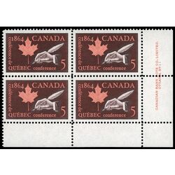 canada stamp 432 quil and maple leaf 5 1964 PB LR %231