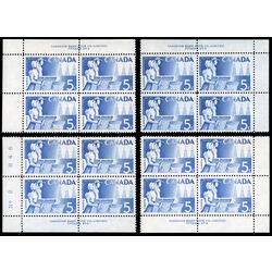 canada stamp 355 wheat and oil 5 1955 PB SET %232