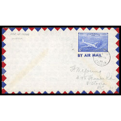 canada stamp c air mail ce2 trans canada airplane 17 1943 FDC 008