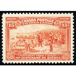 canada stamp 102 champlain s departure 15 1908 M VFNH 073