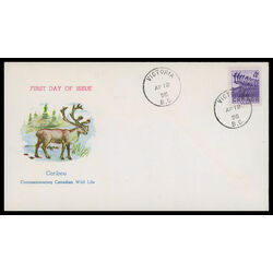 canada stamp 360 caribou 4 1956 FDC PC 009