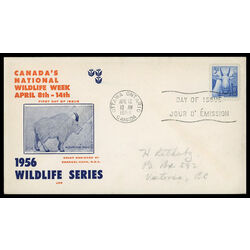canada stamp 361 mountain goat 5 1956 FDC PC 007