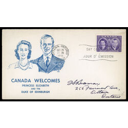 canada stamp 315 duchess and duke of edinburgh 4 1951 FDC PC 015