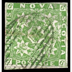 nova scotia stamp 4 pence issue 6d 1851 U F 018