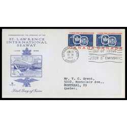 canada stamp 387 seaway and national emblems 5 1959 FDC 038