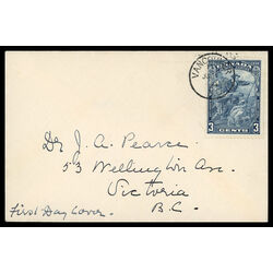 canada stamp 208 jacques cartier 3 1934 FDC 043