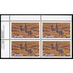 canada stamp 854 greater prairie chicken 17 1980 PB UL
