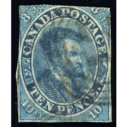 canada stamp 7 jacques cartier 10d 1855 U VG 070