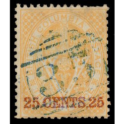 british columbia vancouver island stamp 11 surcharge 1867 U F 036